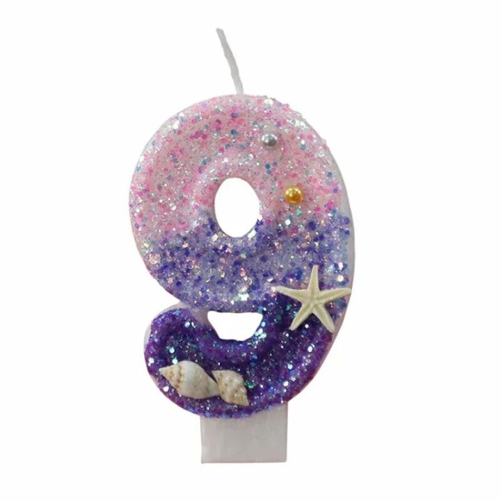Princess%20Birthday%20Mermaid%20Pearl%20Candle%20Cake%20Topper%20Decor%20Girl%201%202%203%204%205%206%207%208%209%20Year%20Old%20Wedding%20Dessert%20Cupcake%20Baking%20Supplies%20-%20Image%206