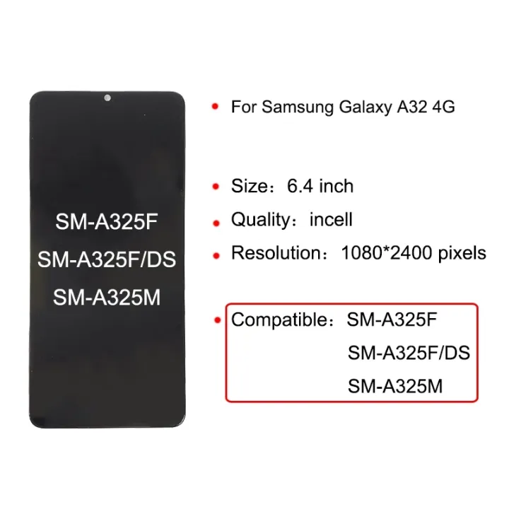 LCD%20No%20Frame%20For%20Samsung%20Galaxy%20A32%204G%20A325%20M32%204G%20M325%20Display%20Touch%20Screen%20Digitizer%20Assembly%20Replacement%20Parts%20-%20Image%207