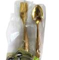12-piece set of gold stainless steel spoons 6pcs Tea +6pcs frock for the kitchen..