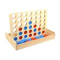4 in a Row Wooden Board Game Foldable connect 4 Classic Strategy Family Connect Four.