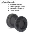 Velour Earpads For Superlux Hd681 Hd681b Hd681evo Headpohone Replacement Headset Ear Pad.
