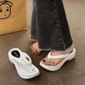 Flip Flops for Women2023Summer Wear Thick Bottom Height Increasing Non-Slip Non-Stinky Feet Sandals Simple Soft Bottom Casual Beach Shoes. 
