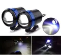 Black 12V 30W CREE U3 LED Laser Fog Headlight Spot Light Motorcycle Universal 2 pcs for bike.