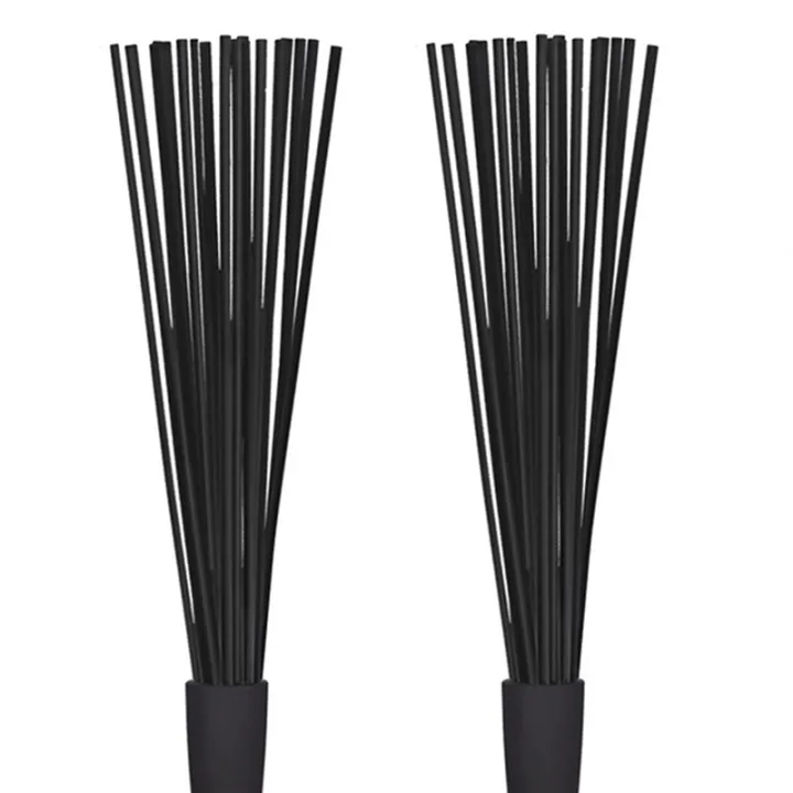 2%20Pair%20Jazz%20Drum%20Brushes%20Retractable%20Drum%20Sticks%2032%20cm%20Black%20-%20Image%202