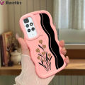 Jizetin for Redmi 10 Back Cover Brown Tulip Macaron Bright Color Wavy Shape Soft Mobile Phone Cases.