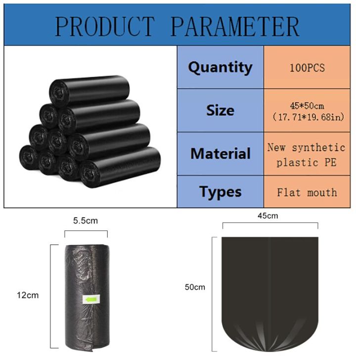 100PCS%20Biodegradable%20Kitchen%20Disposable%20Trash%20Bags%20Black%20Plastic%20Thickening%20Privacy%20Large%20Garbage%20Bag%20Garbage%20Tin%20For%20Bathroom%20-%20Image%208