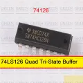 2pcs 74126 SN74HC126N 74HC126 74LS126 Tri State Buffer Dual In Package DIP 14 Pin IC. 