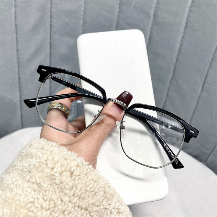 Literary%20style%20myopia%20glasses%20anti-blue%20light%20men's%20student%20ultralight%20spring%20comfortable%20half-rim%20glasses%20frames%20women's%20wholesale%20-%20Image%207