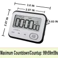 Digital Kitchen Countdown Timer: Teachers Classroom Counter Large LCD Loud Magnetic Clip Kids Simple Clock Mini Small Stopwatch Big Beeper Minute Hour Seconds Cooking Giant. 