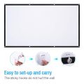 100 Inch 3D HD Projector Screen 16:9 Anti-Crease Projection Movies Screen Canvas for Home Theater Outdoor. 