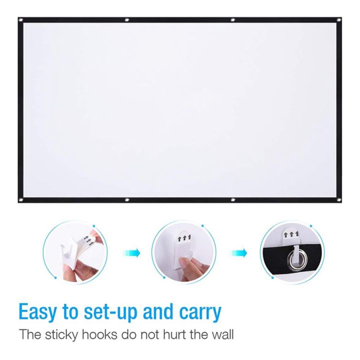 100%20Inch%203D%20HD%20Projector%20Screen%2016:9%20Anti-Crease%20Projection%20Movies%20Screen%20Canvas%20for%20Home%20Theater%20Outdoor%20-%20Image%206