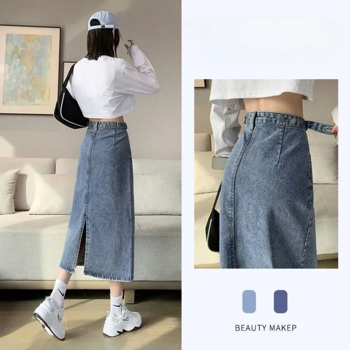 Fashion%20Denim%20Long%20Y2k%20Vintage%20High%20Waist%20Split%20Midi%20Jeans%20Skirt%202023%20Summer%20Women's%20Clothing%20Korea%20Stylish%20-%20Image%202
