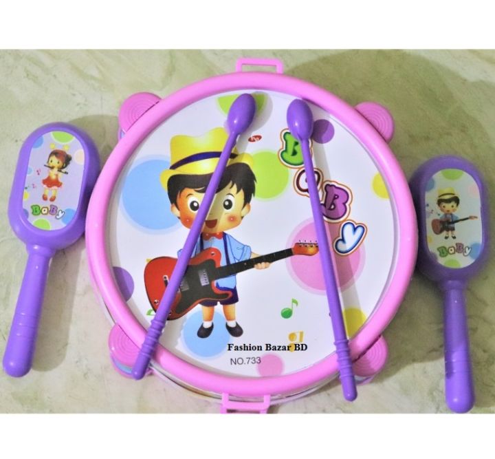 Baby Drum Set Dhol Toy For Kid-Chinese (Toys)