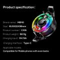 For Memo CX15 IceStorm Game Cooling Fan L1-5V Mode/AI Mode Phone Radiator Cooler with Central Temp Display 3 Mode RGB(Rainbow, Breathing,Gradient) Cool Light.