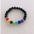 Natural Lava stone beads Healing Balance bracelet 8mm.