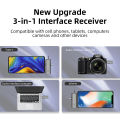 3 In 1 Wireless Lavalier Microphone Intelligent Noise-Reducing Mic For iphone Type-C 3.5mm Jack Smartphone SLR Camera PC.