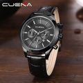 CUENA Watches Men fashion watch luxury brand Quartz Watch Leather Blet Mens Watches Clock.
