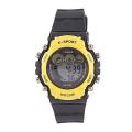 Rubber Digital Watch For Kids - Yellow. 