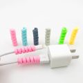 4Pcs Spiral Cable Protector for iphone Charger Cable Data Line Usb Cable Protector Silicone Bobbin winder Protective Case Cover. 