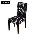 Black Color Chair Cover Stretch Universal Dining Seat Covers Printed Chair Covers For Kitchen Living Room Santa Home Decoration. 