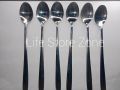 6 Pcs Of Long Handle Spoon Set/Steel Long Pickle Tea Spoon. 