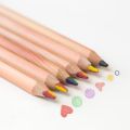 Marko Rainbow Color 6 Pcs 4 In 1 Colors Colored Pencil for Kids Students and Creative Drawing. 