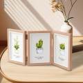 Hinged Photo Frame Stand Vertically Foldable Modern Decorative Picture Frame 4x6 for Hallway Living. 