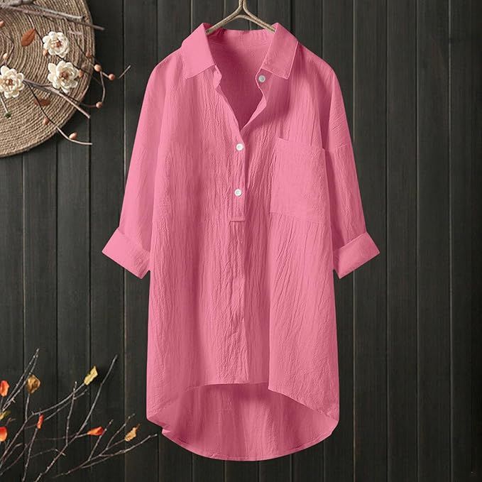 Elegant%20Cotton%20Crepe%20Shirt%20for%20Women%20%E2%80%93%20Lightweight%20Tunic%20with%20Collar%20and%20Button%20Detailing%20-%20Image%202