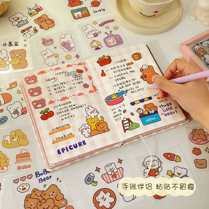 MOMO%20Sauce%20Cartoon%20Handheld%20Tent%20Set%20of%20100%20Cute%20Stickers%20PET%20Waterproof%20Transparent%20Cup%20Sticker%20Picture%20-%20Image%203