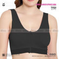 LeeWear Women's Light-Support Seamless Zip-Front Sports Bra 04-05-10BR22102. 