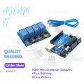 Arduino Uno R3 Italy With 4Channel 5V Relay Module. 
