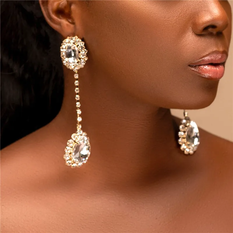 European and American foreign trade fashion trend drop earrings