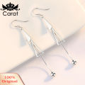 Women Fashion Double Triangle Tassel Ball Long Dangle Hook Earrings Jewelry. 