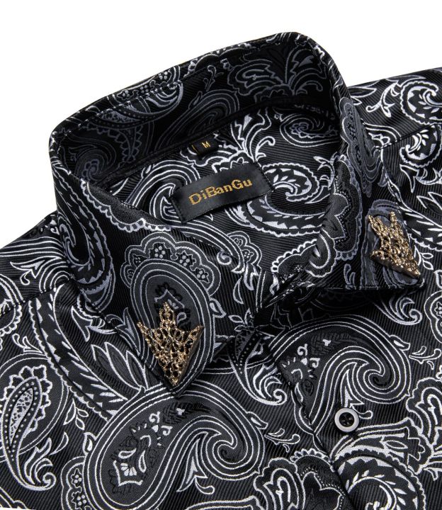 Luxury%20Silk%20Shirts%20for%20Men%20Black%20Silver%20Paisley%20Wedding%20Prom%20Party%20Button%20Down%20Collar%20Dress%20Shirt%20Blose%20Men%20Clothing%20-%20Image%206