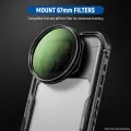 NEEWER 16 Pro/Pro Max Cage Quick Release Video Rig Phone Stabilizer Compatible with iPhone 16 Pro Max with 67mm Filter Adapter. 