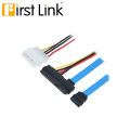 Cable SAS to SATA SFF-8482 Mini SAS 29Pin SCSI to SATA 7Pin with LP4 Molex IDE 4Pin Hard Disk Converter Cable 70CM. 