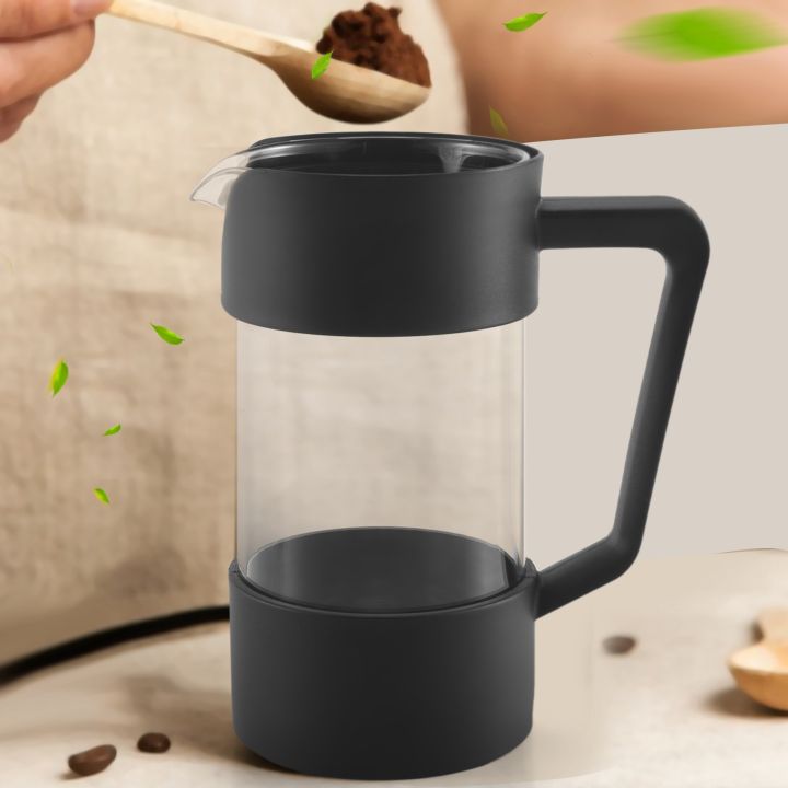 French%20Press%20Coffee%20&%20Tea%20Maker,%20Thickened%20Borosilicate%20Glass%20Coffee%20Press%20Rust-Free%20and%20Dishwasher%20Safe,Black%20-%20Image%204