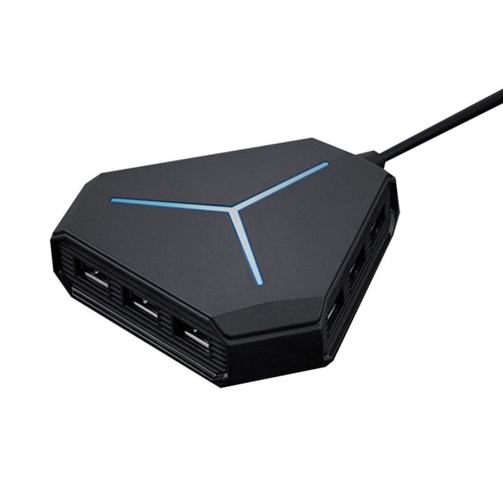 6 Port USB Hub Splitter 3.5mm Headset Adapter AUX Laptop