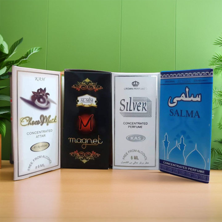 4 pcs 4 different combo attar perfume for Mens Non Alcoholic 6ml