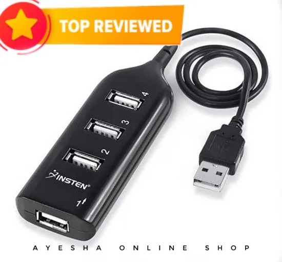 Connect Multiple Devices With Adapter 3 Ports Usb 2.0 Hub For Laptop - Pc - Desktop - Expand Usb Connectivity With Versatile Hub