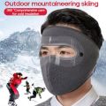 Winter Motorcycle Full Face Thickened Protective Mask Warmth Riding Windproof Mask Unisex Outdoor Sports freeze-proofing Mask With Breathable Goggles. 