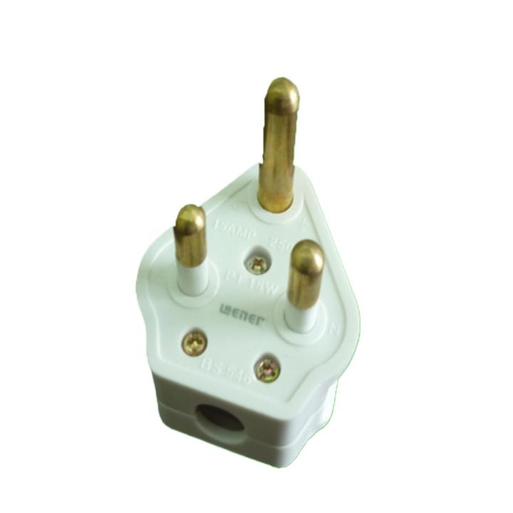 1PC WENER 15A 3 Pin Round Plug with Indicator Premium Quality White Connector Cord Adapter Electrical AC Power Socket