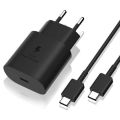 Sansung 45W PD Super Fast 2 Pin Charger 2.0 with Type C Data Cable from Type C.