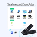 Universal 2.4G Wireless Remote Control Keyboard Air Mouse for Android TV Box Mini PC HTPC with IR Learning Silver.