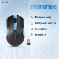 A4TECH G3-200N Wireless Mouse - 2.4G Wireless - 1200 DPI - For PC/Laptop - Black/Blue/Orange. 