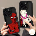 MissConnie Couples Cool Spider-Man Phone Case Compatible For IPhone 11 15 14 13 12 Pro Max XR 7Plus X 7 6 15 8 6S Plus XS MAX SE 2020 Angel Eyes Shockproof Soft Trend Brand Anime Marvel Case.