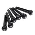 6 Pcs Bridge Pins For Acoustic Guitar - White and black. 