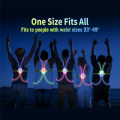 JAERBEE Night Outdoor Sport LED Vest 360° Reflective High Visibility Flash Safety LED Fiber Optic Night Running Riding Colorful. 