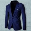 Simple Casual Blazer Comfy Suit Jacket Lapel Slim-fitting Pure Color Blazer Slim. 