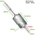 RS 755 Motor 12V Universal Torque Low Noise High Speed Long Shaft Thread Screw Double Shaft DC Fan Motor For Rechargeable Fan Spear Motor. 